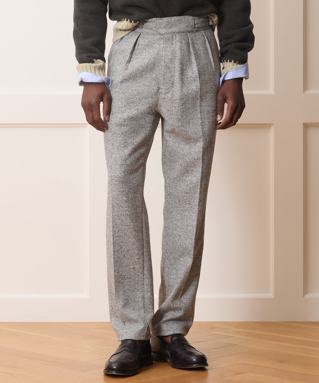 Italian Donegal Herringbone Gurkha Trouser