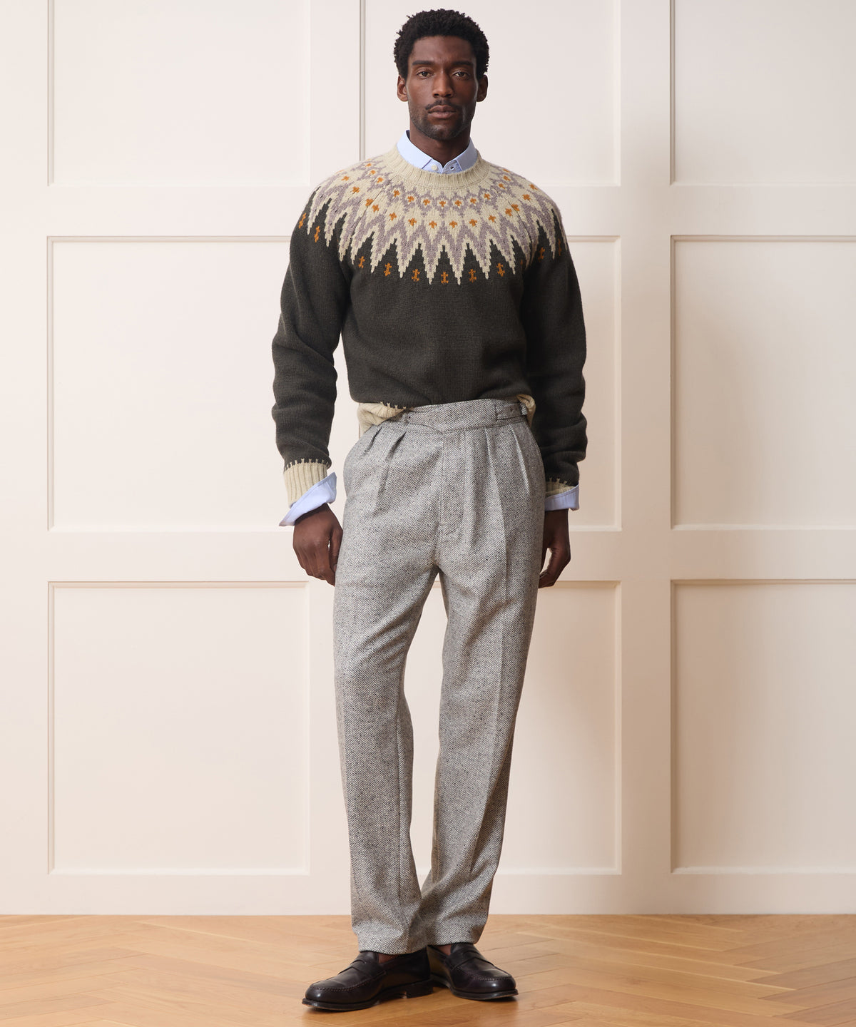 Italian Donegal Herringbone Gurkha Trouser