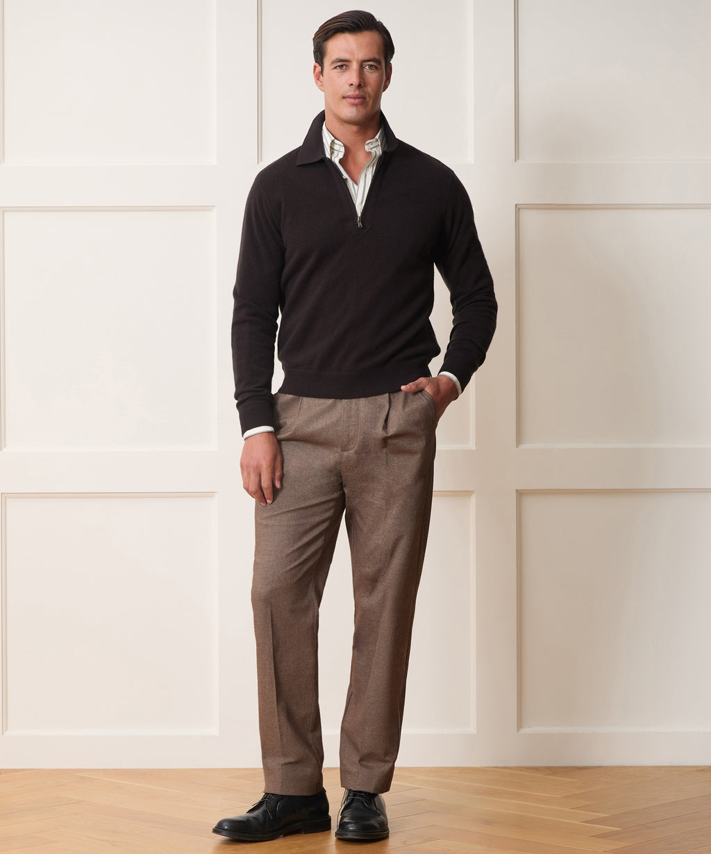 Cashmere Quarter-Zip Sweater Polo