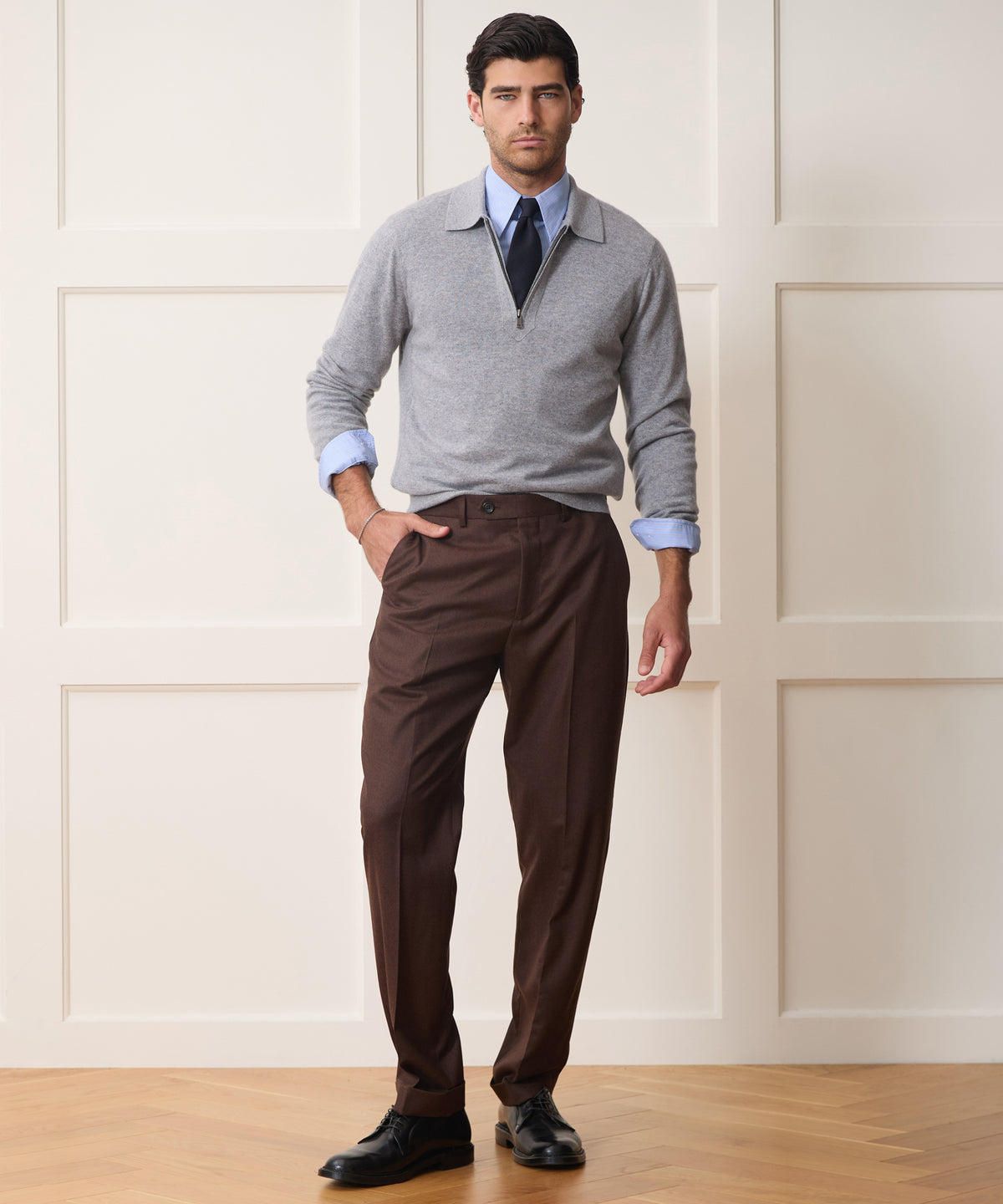 Cashmere Quarter-Zip Sweater Polo