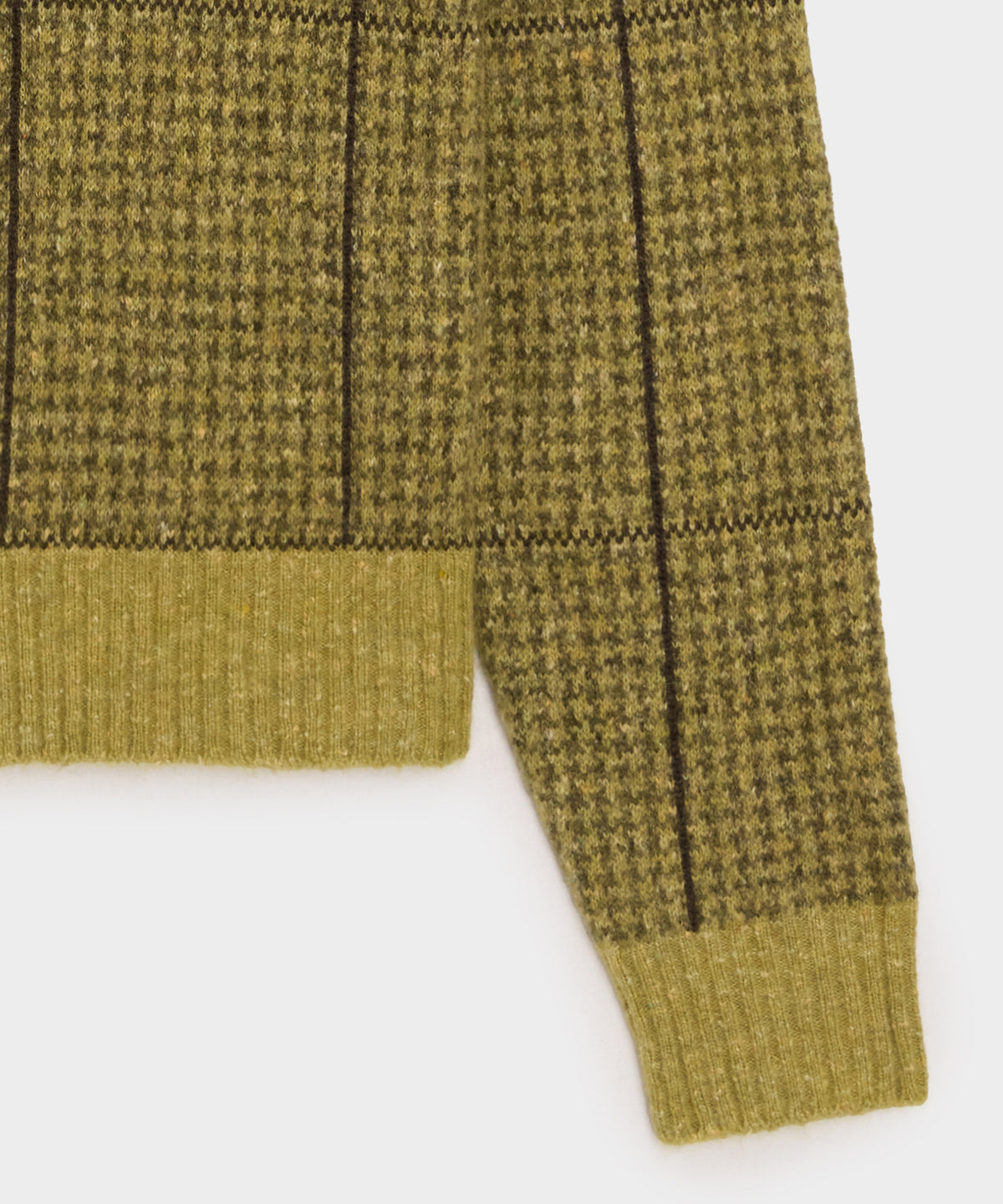 Glen Plaid V-Neck Sweater