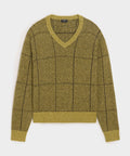 Glen Plaid V-Neck Sweater