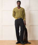 Glen Plaid V-Neck Sweater