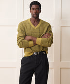 Glen Plaid V-Neck Sweater