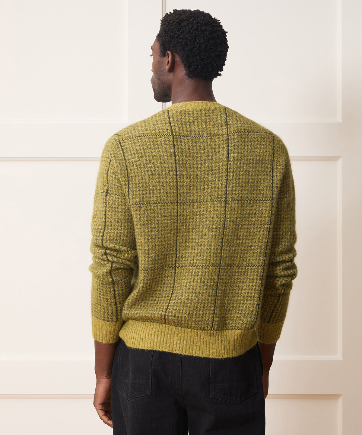 Glen Plaid V-Neck Sweater