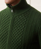 Lattice Mockneck Sweater Jacket