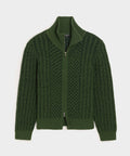 Lattice Mockneck Sweater Jacket