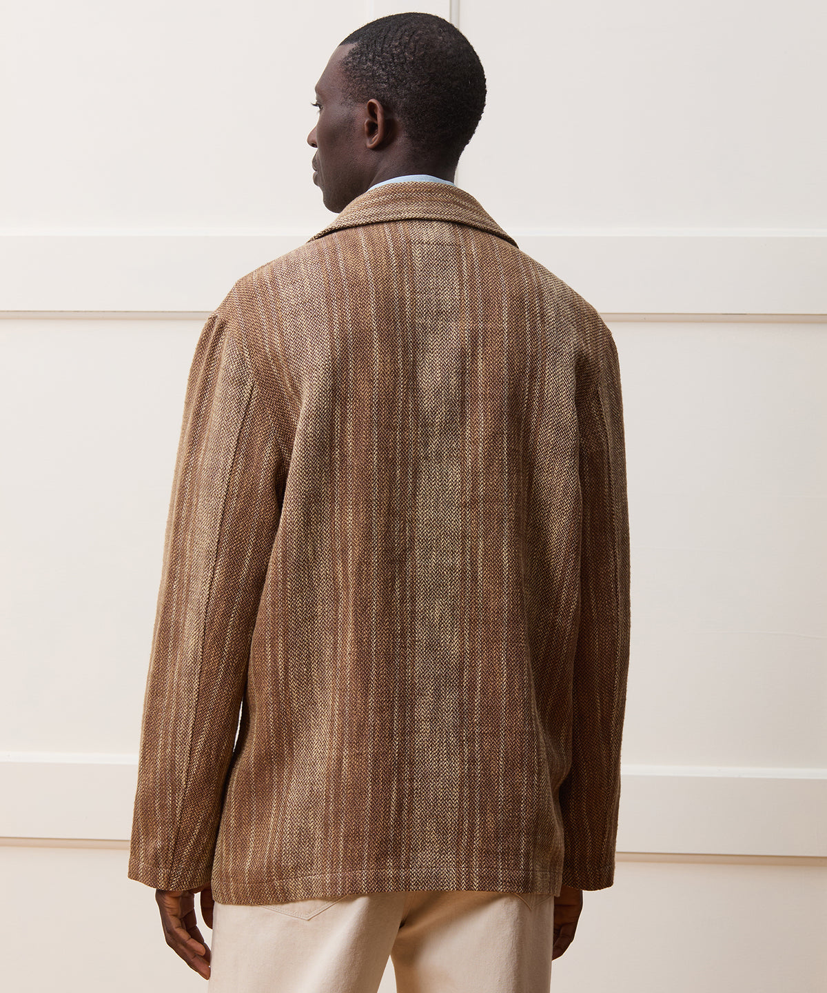 Striped Linen Café Jacket