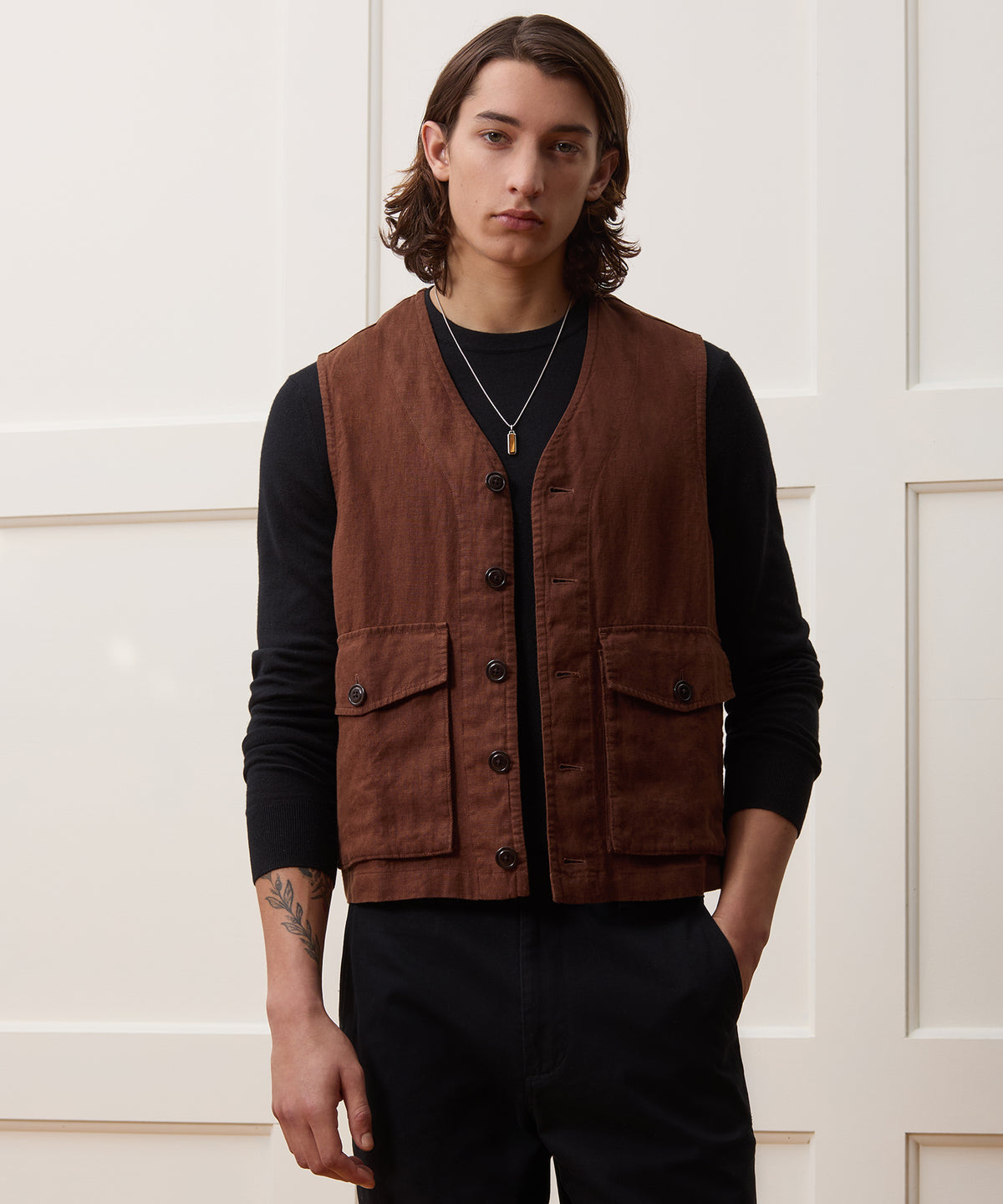 Linen Utility Vest