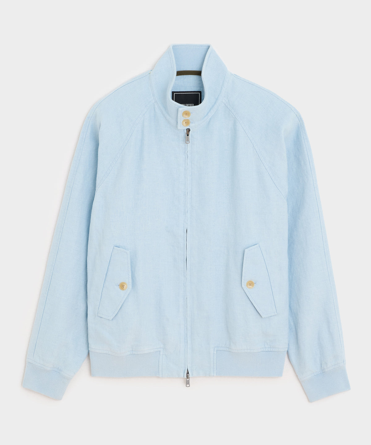Cropped Linen Harrington Jacket