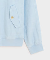 Cropped Linen Harrington Jacket
