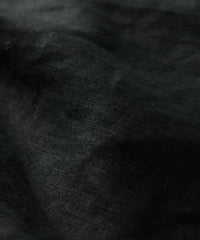Linen Two-Pocket Overshirt in Black