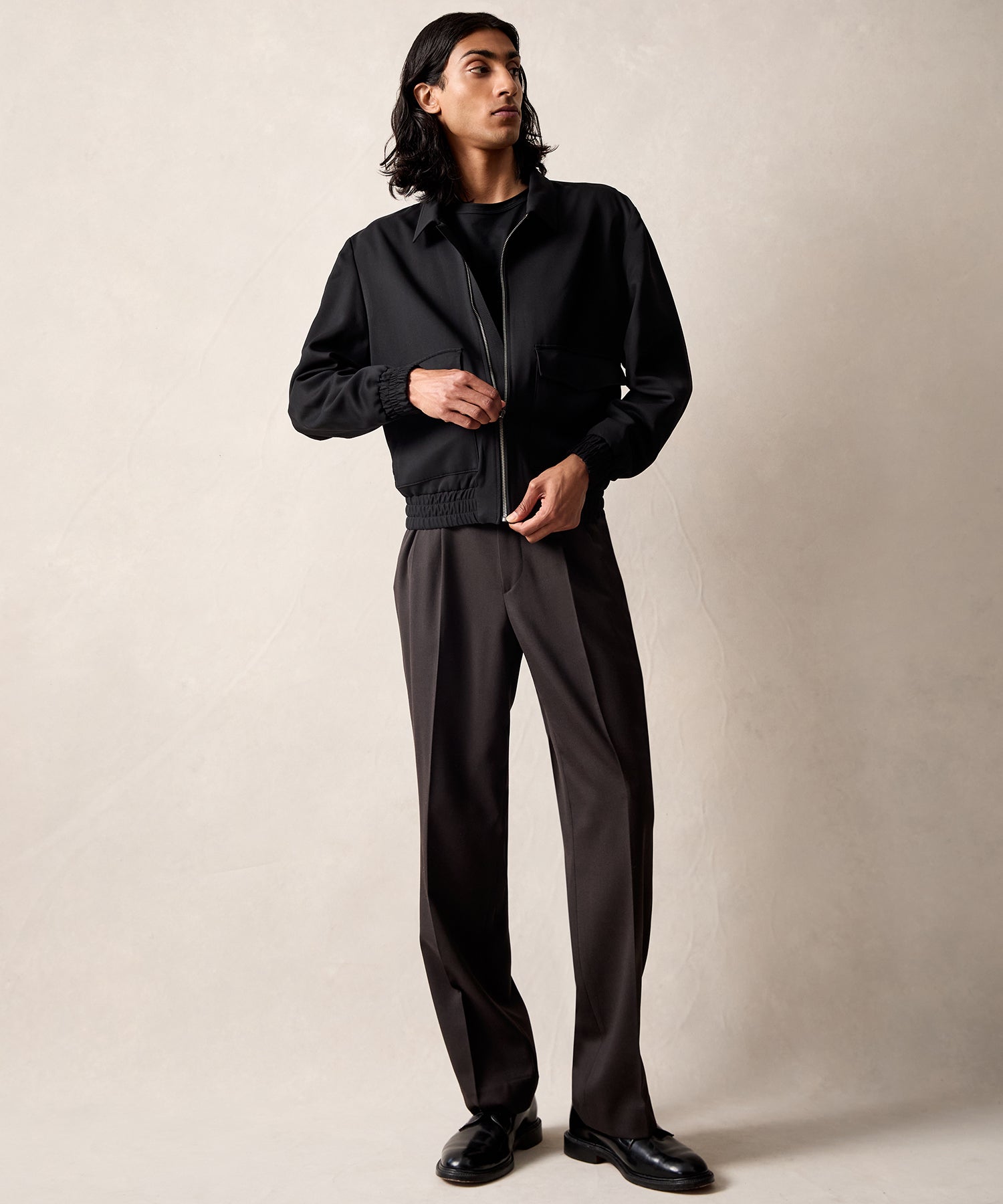 Italian Gabardine Grant Jacket in Black – Todd Snyder