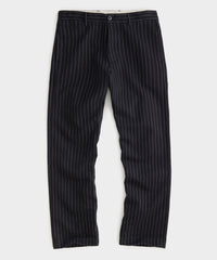 Relaxed Fit Chino in Navy Pinstripe