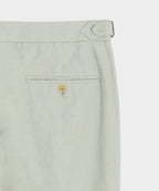 Model wearing the Todd Snyder Irish Linen Side Tab Trouser.