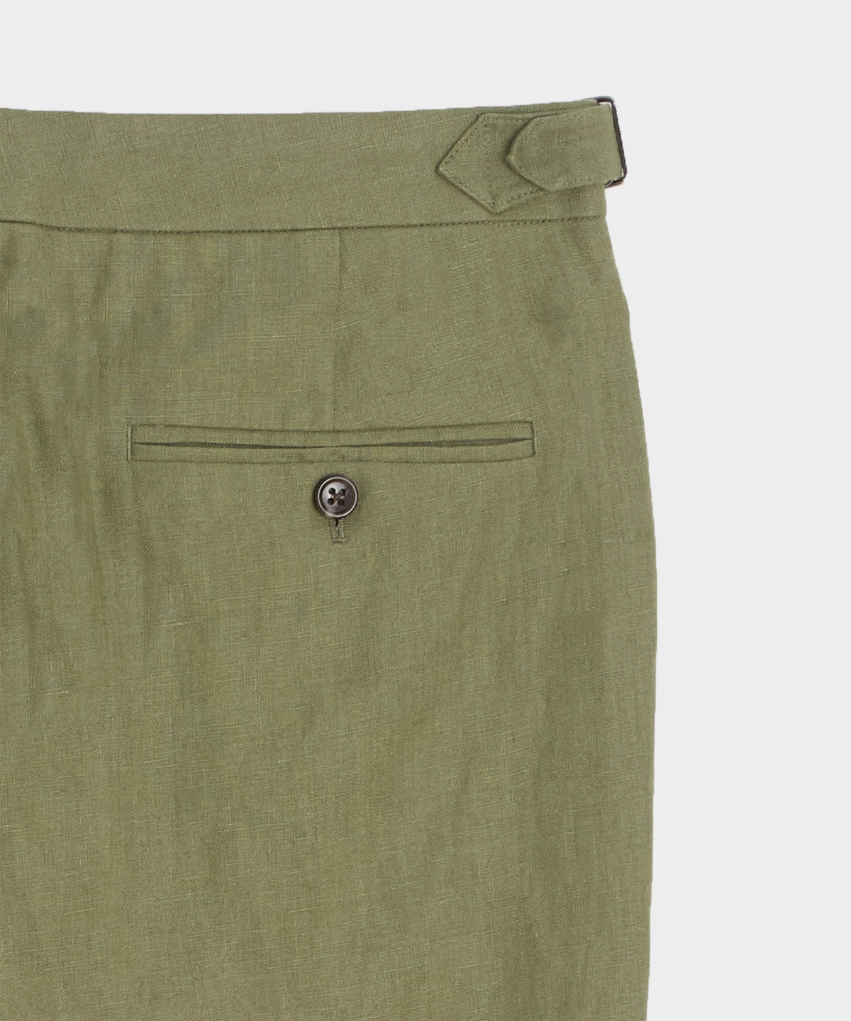 Straight Fit Irish Linen Side Tab Trouser