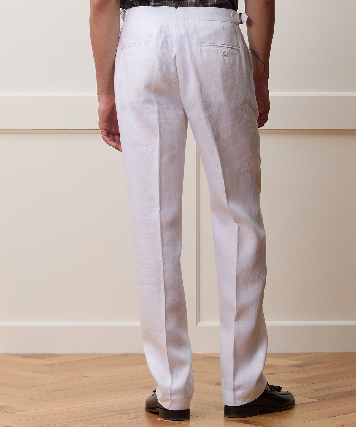 Irish Linen Side Tab Trouser