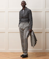 Italian Linen-Silk Side Tab Trouser