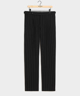 Italian Seersucker Striped Side Tab Trouser