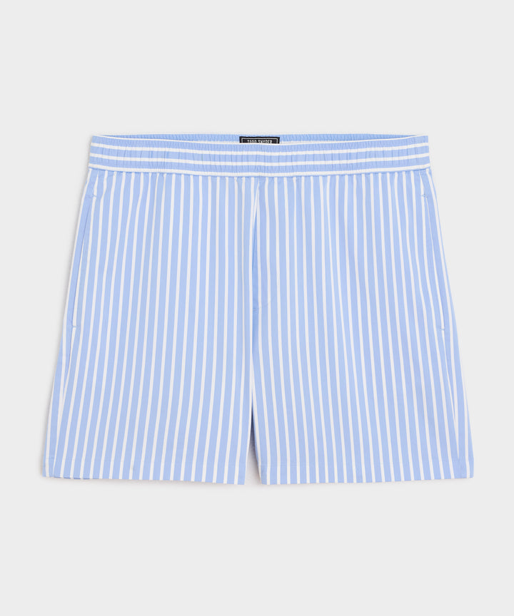 5" Striped Poplin Short