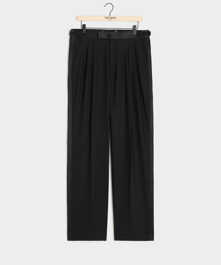 Relaxed Italian Wool Tuxedo Trouser