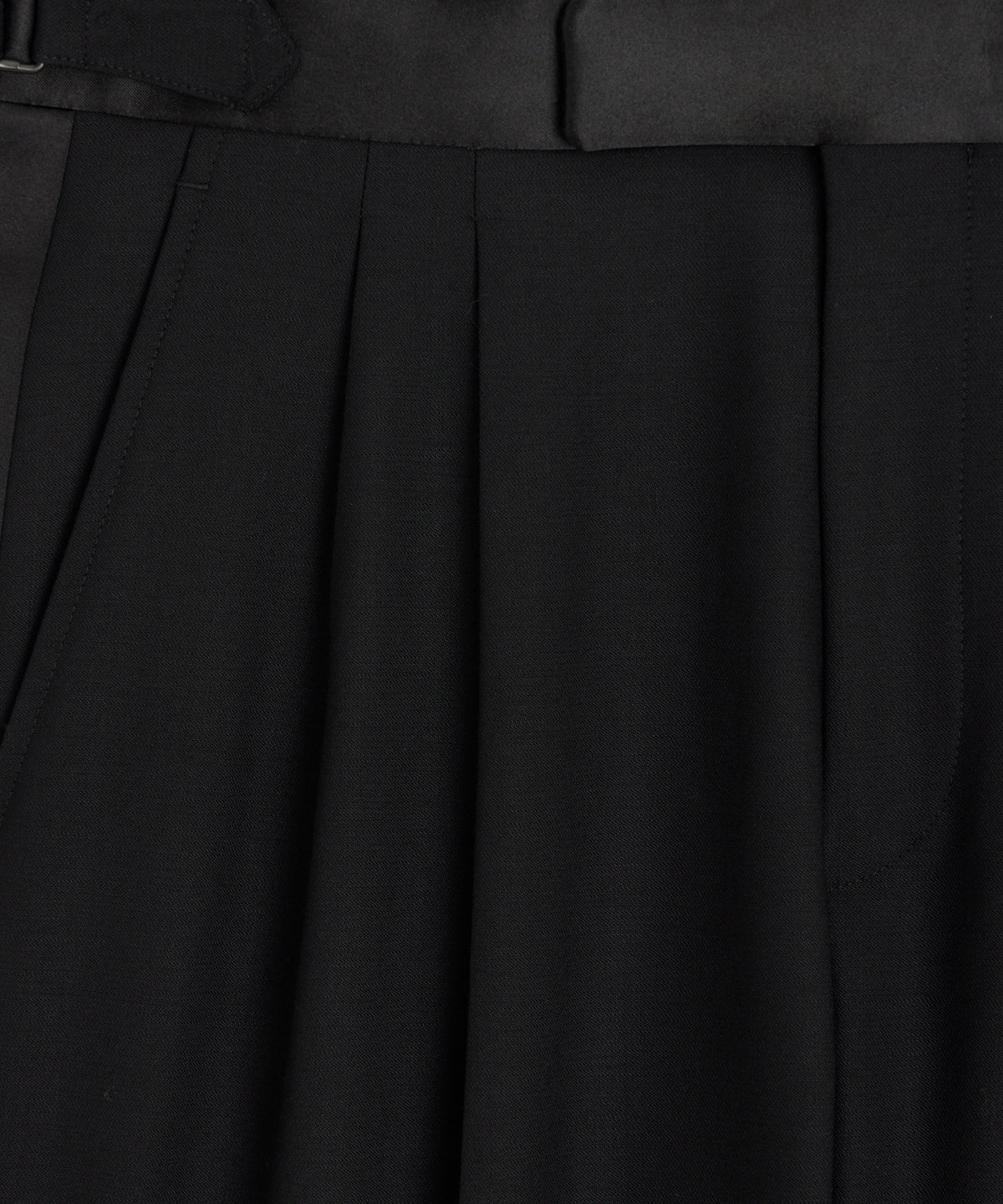 Relaxed Italian Wool Tuxedo Trouser