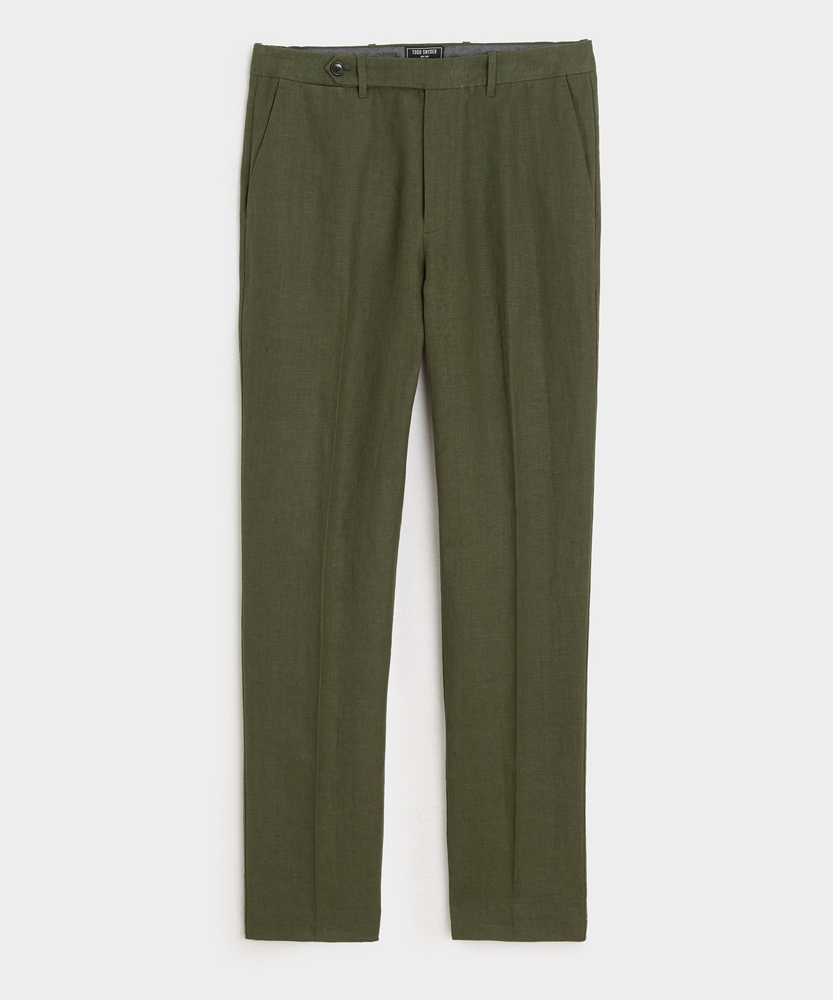 Straight Fit Linen Tab Trouser