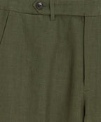 Straight Fit Linen Tab Trouser