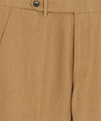 Straight Fit Linen Tab Trouser