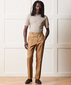 Straight Fit Linen Tab Trouser