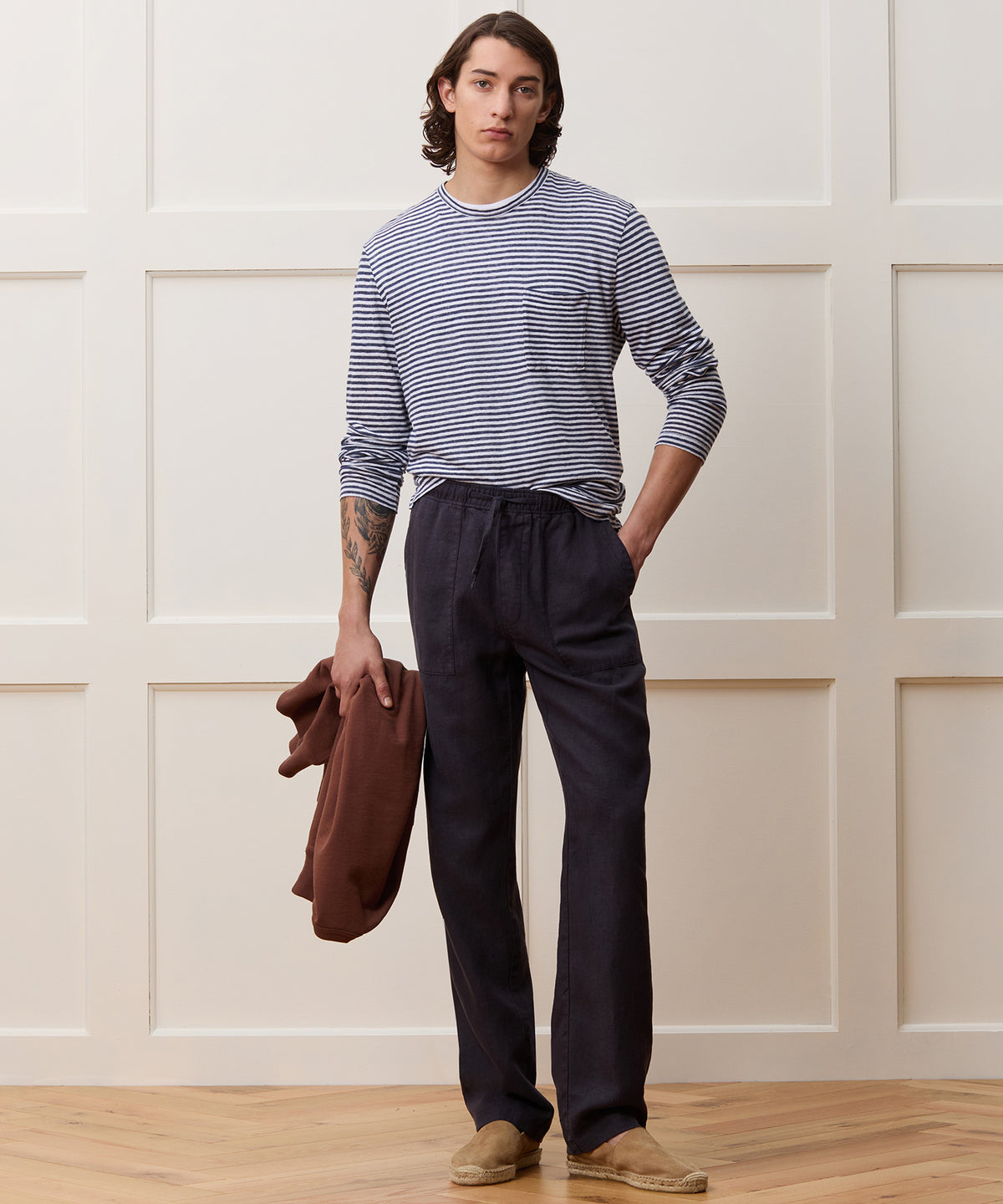 Straight Fit Linen Beach Pant