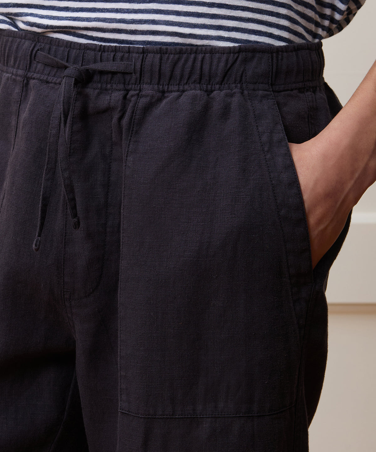 Straight Fit Linen Beach Pant