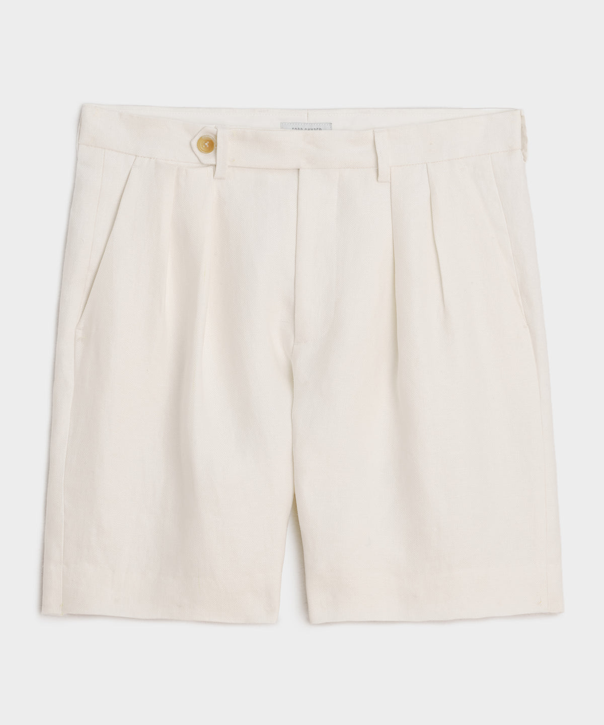 7" Italian Linen Pleated Short