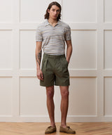 7" Pleated Tab Short