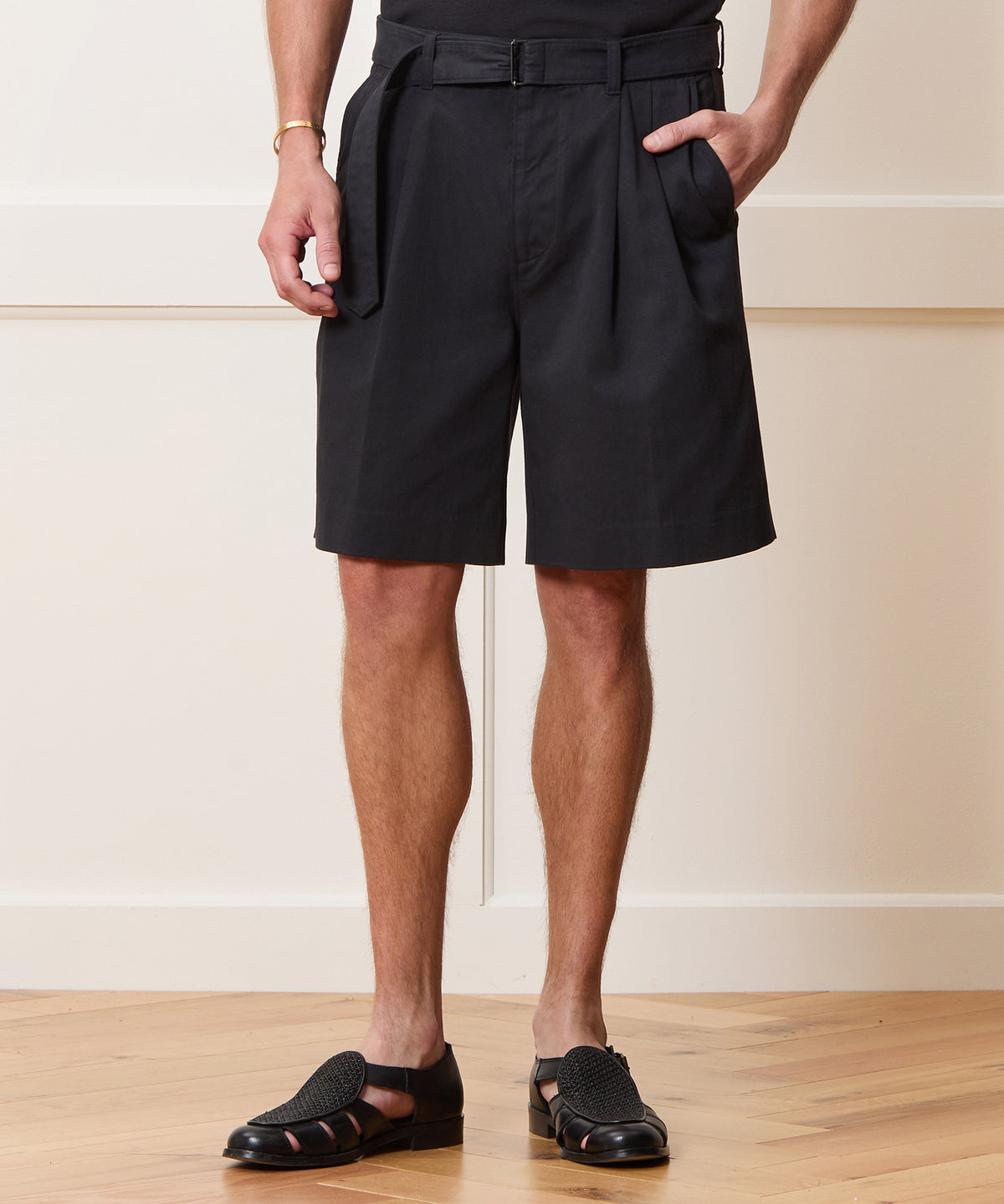 8" Cotton Self-Belt Short