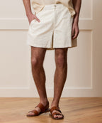 5" Embroidered Cotton Beachcomber Short
