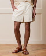 5" Embroidered Cotton Beachcomber Short