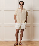 5" Embroidered Cotton Beachcomber Short