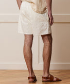 5" Embroidered Cotton Beachcomber Short