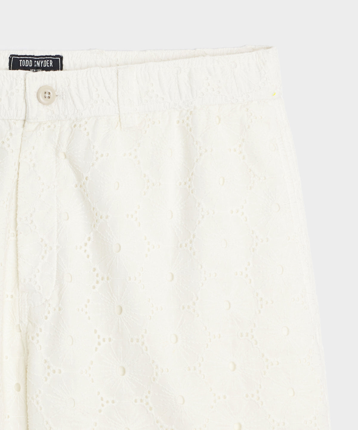 5" Embroidered Cotton Beachcomber Short