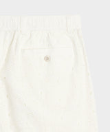 5" Embroidered Cotton Beachcomber Short