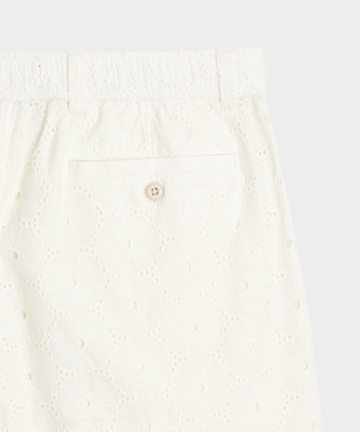 5" Embroidered Cotton Beachcomber Short