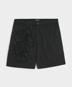 5" Floral Cotton Beachcomber Short