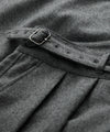 Italian Flannel Gurkha Trouser in Charcoal