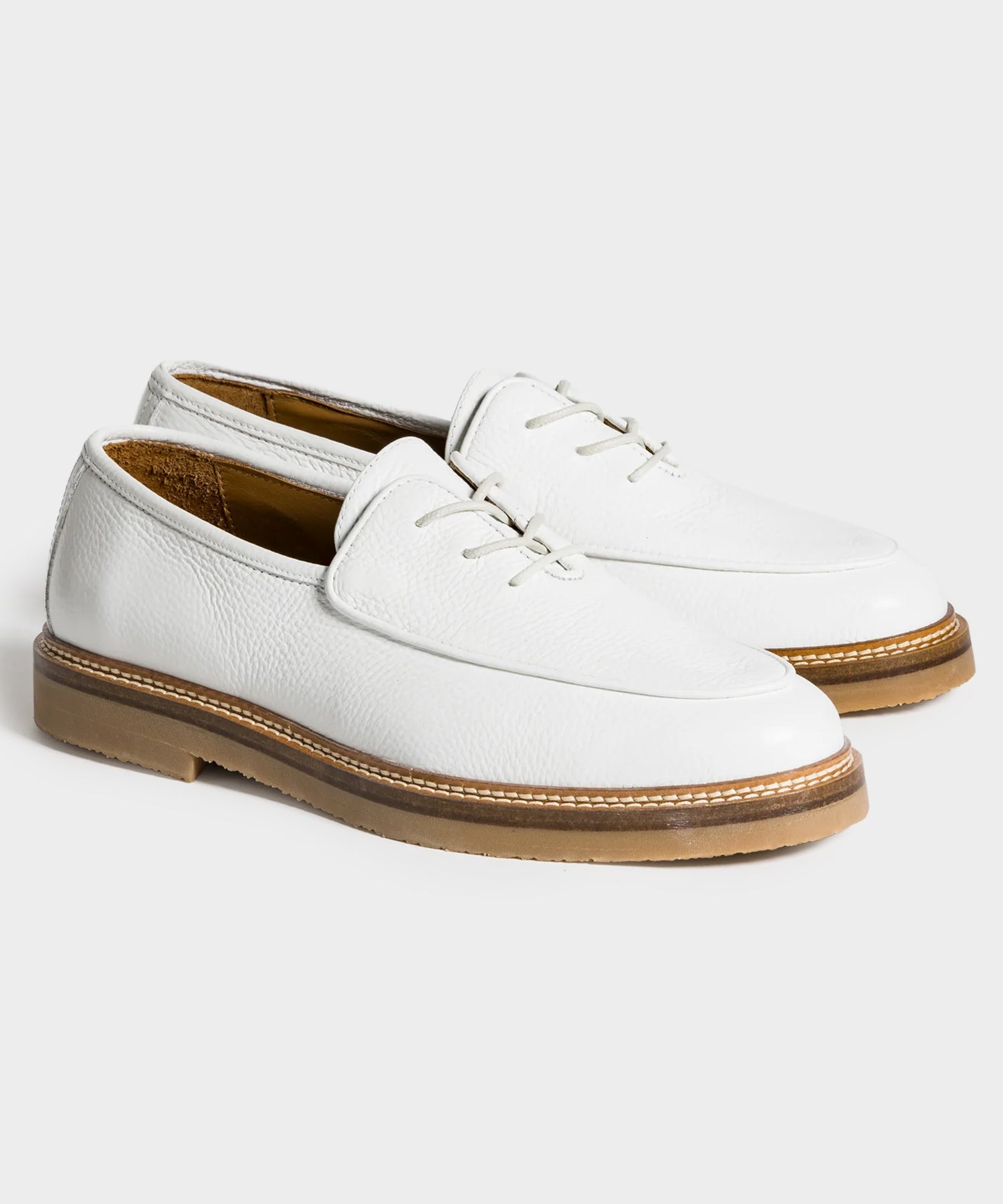 Jacques Solovière ホワイト 41 ジャックソロヴィエール Jacques Solovière Leather Lace-Up in White – Todd Snyder