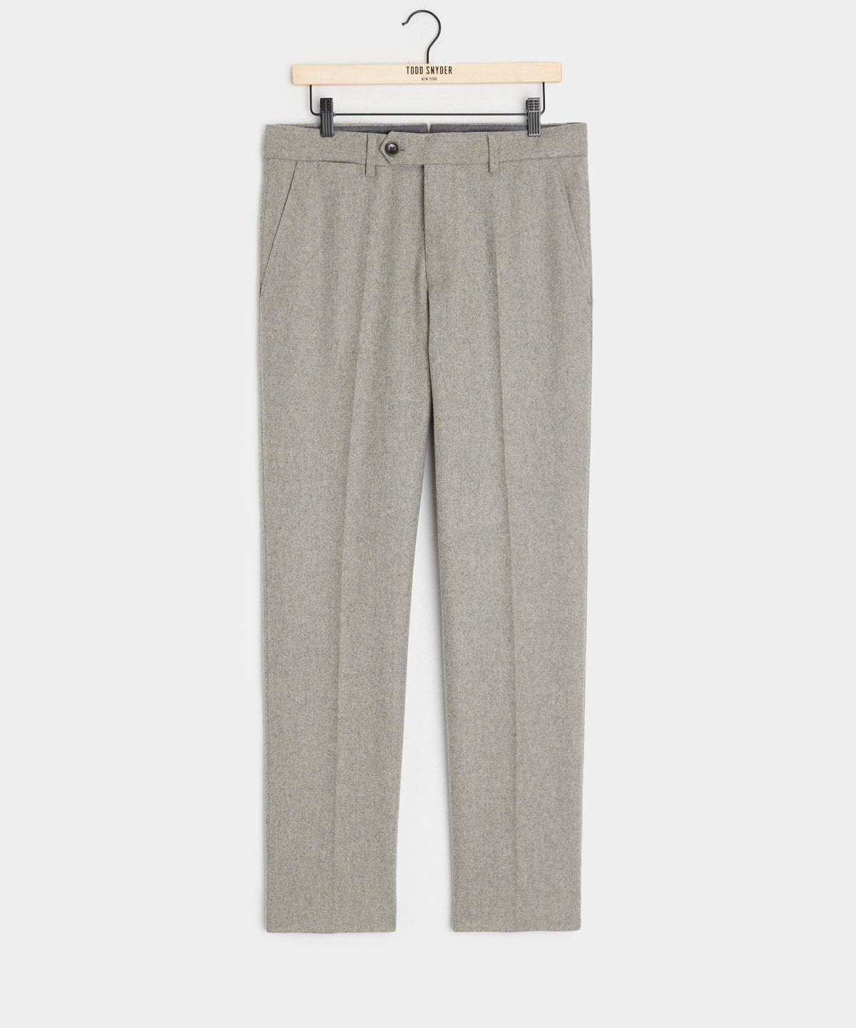 Italian Flannel Sutton Trouser in Light Grey