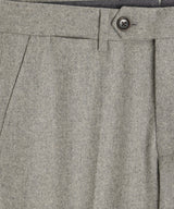 Italian Flannel Sutton Trouser in Light Grey