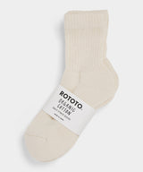 RoToTo Organic Daily 3 Pack Mini Crew Socks in Ecru