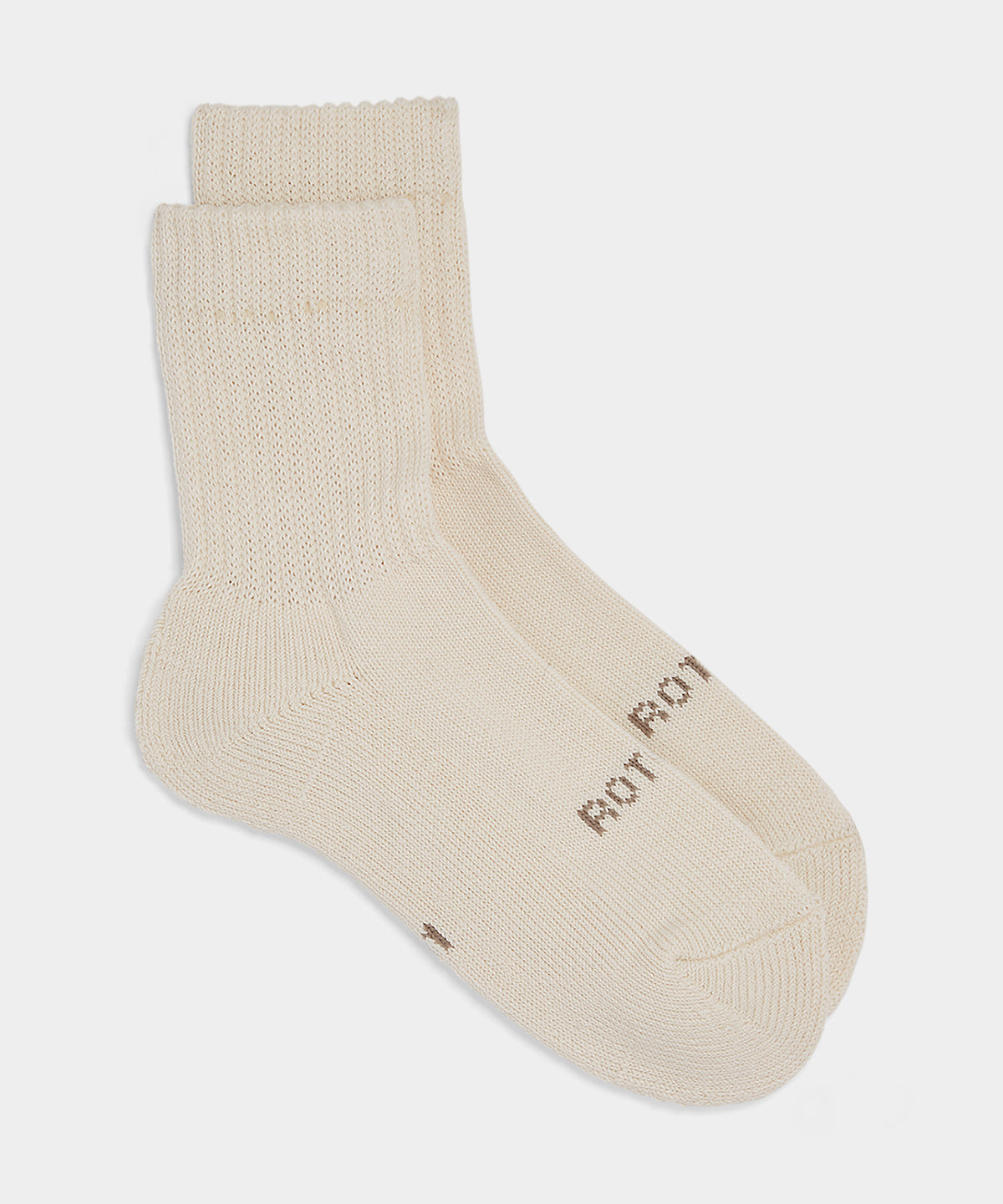 RoToTo Organic Daily 3 Pack Mini Crew Socks in Ecru