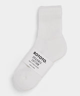 RoToTo Organic Daily 3 Pack Mini Crew Socks in White